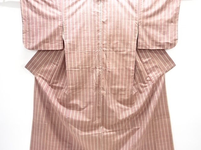 JAPANESE KIMONO / TSUMUGI / WOVEN STRIPE